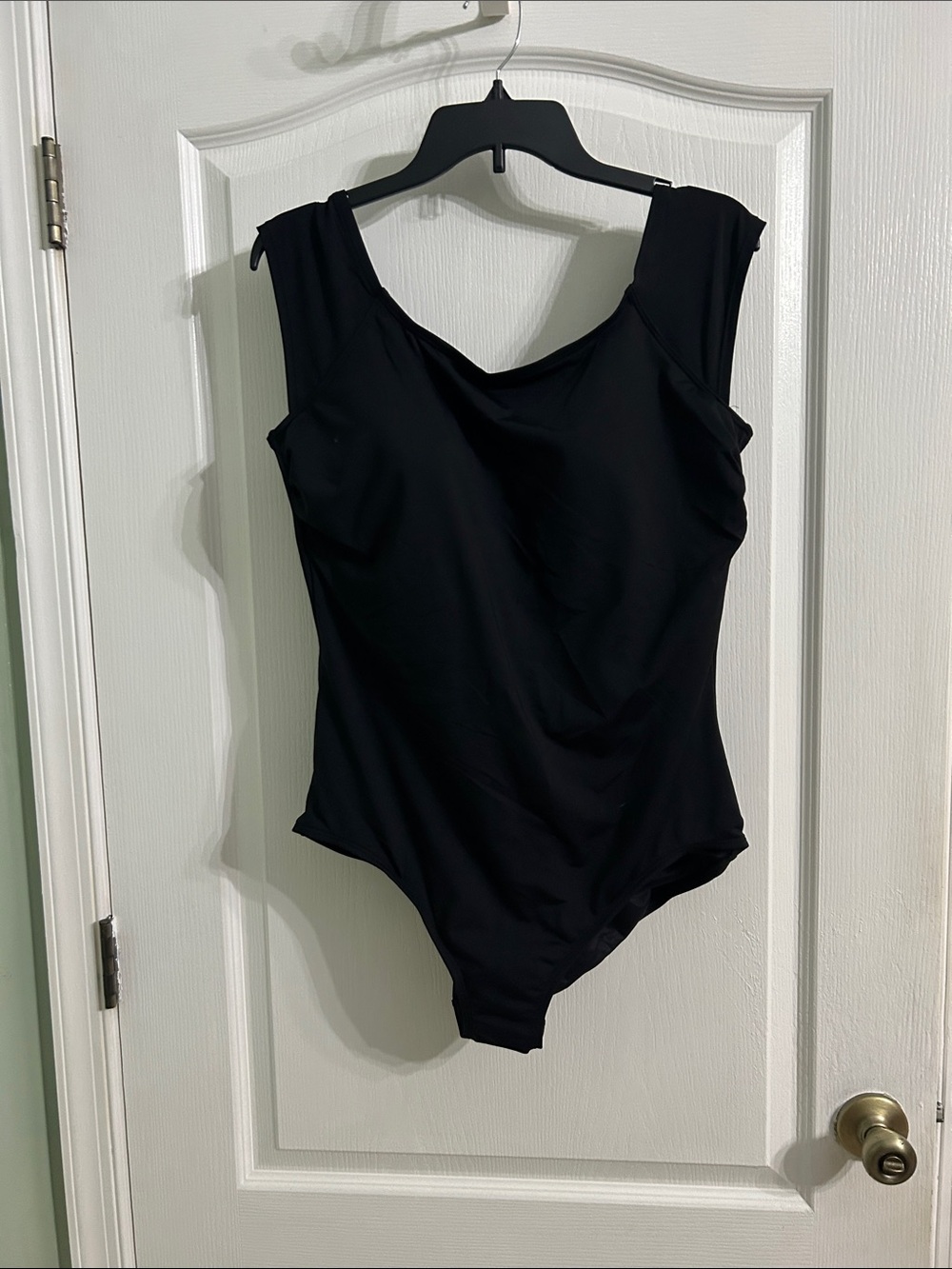 Lands' End Classic Black One-Piece Swimsuit